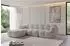 ALTDECOR Miko-L2 Ecksofa L-Form, Velours, hellgrau, 302x205cm (800001940777)