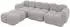 ALTDECOR Miko-L2 Ecksofa L-Form, Velours, hellgrau, 302x205cm (800001940777)