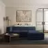 Selsey Novals Ecksofa L-Form, 4-Sitzer, Chenille dunkelblau, 278cm, Ottomane rechts