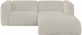 ALTDECOR MIRA-L1 Ecksofa L-Form Cord, creme, 227x179x89cm