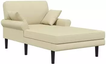 vidaXL Chaiselongue Kunstleder, creme