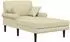 vidaXL Chaiselongue Kunstleder, creme
