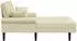 vidaXL Chaiselongue Kunstleder, creme
