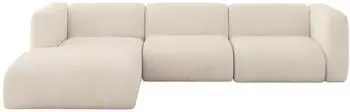 ALTDECOR MIRA-L2 Ecksofa L-Form Velours, beige, 318x179x89cm