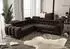 Fun Möbel BASTIEN Ecksofa Schlafsofa, Stoff, terra braun
