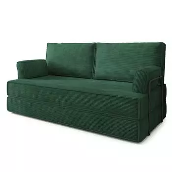 Masseno SILAR Schlafsofa Kordstoff gr&uuml;n (POSO 14)