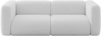 ALTDECOR MIRA-S1 modulares Sofa 2-Sitzer, hellgrau, Boucl&eacute;, 228x89x70cm