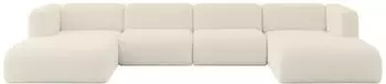 ALTDECOR Mira-U2 Wohnlandschaft U-Form Boucl&eacute; beige, 408x179x70cm (800002003655)
