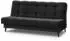 Beautysofa Nancy Schlafsofa 3-Sitzer mit Bettkasten, Velours, schwarz (800000837926)