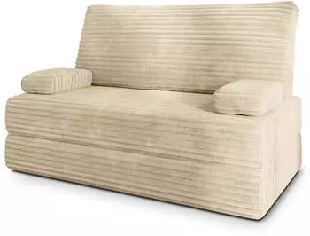 Masseno LADIA Schlafsofa Kordstoff, creme (TILIA 03)