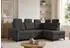 Home Collective Ecksofa ausziehbar mit Bettkasten, L-Form, 250x200cm, schwarz (Bonnell-Federkern)