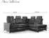 Home Collective Ecksofa ausziehbar mit Bettkasten, L-Form, 250x200cm, schwarz (Bonnell-Federkern)