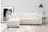 Dorel Home Allie Ecksofa 230cm mit Schlaf- und Relaxfunktion, Cord/Velours, creme