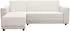 Dorel Home Allie Ecksofa 230cm mit Schlaf- und Relaxfunktion, Cord/Velours, creme
