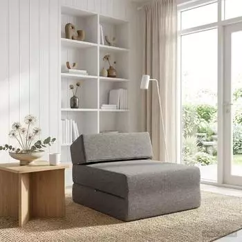 vidaXL Klappsofa Bett hellgrau Stoff 60x70x41cm
