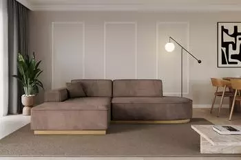 ALTDECOR IREA-L1-v2 Ecksofa L-Form, braun, 232x165x80cm (800001931826)