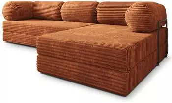 Masseno ETERA Ecksofa modular mit Schlaffunktion, braun, L-Form 270x160cm (800001993909)