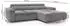 Selsey Fando Ecksofa mit Schlaffunktion, L-Form, Flechtstoff graubeige, 252cm, Ottomane links