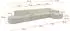 ALTDECOR TARO-L3 Ecksofa L-Form, cremeweiß, 413x171cm (800001941047)