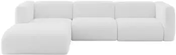 ALTDECOR MIRA-L2 Ecksofa L-Form Boucl&eacute; wei&szlig; 318x179x89cm (800002004522)
