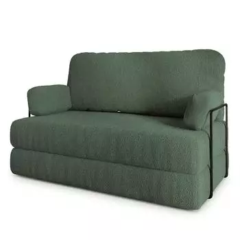 Masseno KESTE Schlafsofa Schaumstoff Boucl&eacute;-Stoff gr&uuml;n (800001994030)