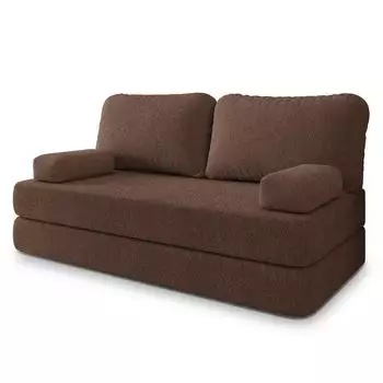 Masseno NIKSI Schlafsofa Schaumstoff Boucl&eacute;-Stoff braun (800001993951)