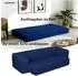 LuxusKollektion Boden-Doppelsofa faltbar 2-in-1 Memory-Schaum dunkelblau