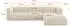 ALTDECOR MIRA-L2 Ecksofa L-Form, Velours, creme, 318x179x89cm (800002004393)