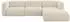 ALTDECOR MIRA-L2 Ecksofa L-Form, Velours, creme, 318x179x89cm (800002004393)