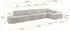 ALTDECOR IREA-L3 Ecksofa L-Form, Velours, hellbraun (800001703900)