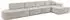 ALTDECOR IREA-L3 Ecksofa L-Form, Velours, hellbraun (800001703900)