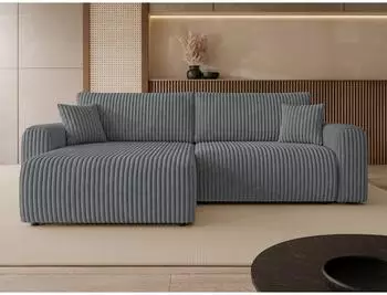 Mirjan24 Floryn L Cord Bis Ecksofa mit Schlaffunktion & Bettkasten, L-Form (800002002586)