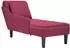 vidaXL Chaiselongue mit Kissen, rechte Armlehne, weinrot, Samt (4009776)