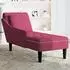 vidaXL Chaiselongue mit Kissen, rechte Armlehne, weinrot, Samt (4009776)