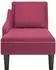 vidaXL Chaiselongue mit Kissen, rechte Armlehne, weinrot, Samt (4009776)