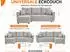Beautysofa Verona Eckschlafsofa L-Form mit Bettkasten, Velours, hellbeige (800001979230)