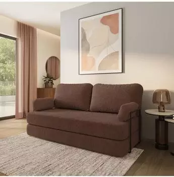 Masseno NIKSI Schlafsofa Schaumstoff Bucle-Stoff braun (QUELLE 25)