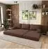 Masseno LEA Ecksofa Boneless mit Schlaffunktion, Bouclé, braun (800001994099)