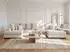 WFL GROUP Dahlia Ecksofa U-Form mit Schlaffunktion & Bettkasten, Chenille, creme (373x155cm)