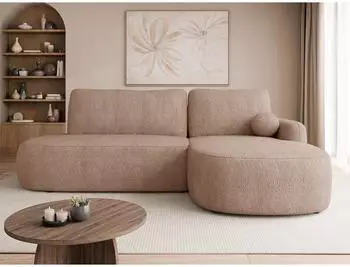 Mirjan24 Loridu O Ecksofa L-Form Boucle-Bezug mit Schlaffunktion & Bettkasten (800001992985)
