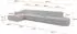 ALTDECOR IREA-L3 Ecksofa L-Form, Bouclé, hellgrau, 5-Sitzer (800001931959)