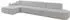 ALTDECOR IREA-L3 Ecksofa L-Form, Bouclé, hellgrau, 5-Sitzer (800001931959)