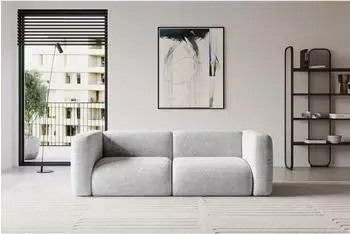 ALTDECOR MIRA-S1 modulares Sofa 2-Sitzer, grau, Velours, 228x89x70cm (800002004734)