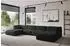 ALTDECOR Mira-U2 Wohnlandschaft U-Form, Velours, schwarz, 408x179x70cm (800002003636)