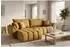 WFL GROUP Iris Ecksofa mit Schlaffunktion & Bettkasten, senfgelb, Samt, 280x184cm (800002022787)