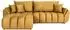 WFL GROUP Iris Ecksofa mit Schlaffunktion & Bettkasten, senfgelb, Samt, 280x184cm (800002022787)
