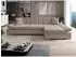 Mirjan24 Malwi Ecksofa L-Form, Schlaffunktion, Bettkasten, Ottomane rechts, taupe (278x161cm)