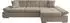 Mirjan24 Malwi Ecksofa L-Form, Schlaffunktion, Bettkasten, Ottomane rechts, taupe (278x161cm)