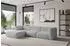 ALTDECOR MIRA-L1 Ecksofa L-Form Bouclé hellgrau 227x179x89cm (800002004693)