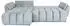 WFL GROUP Iris Ecksofa mit Schlaffunktion & Bettkasten, hellgrau Samt, 280x184cm (800002022791)